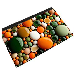 3D水晶石头硅藻泥地垫浴室卫生间吸水地垫多巴胺色系