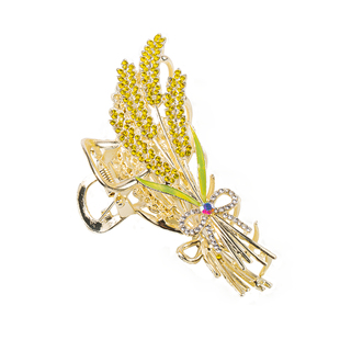 铂思亚2025新款麦穗发夹女高级感后脑勺抓夹鲨鱼夹盘发卡优雅头饰