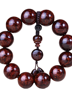 源缘双福紫油梨水波纹沉水手串