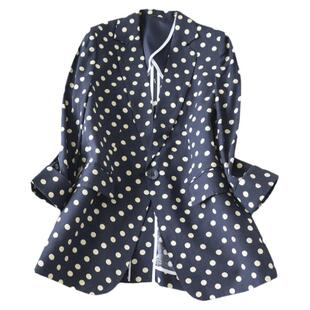 通勤低调显瘦别致波点减龄轻奢早春新款西装干练时髦修身外套女