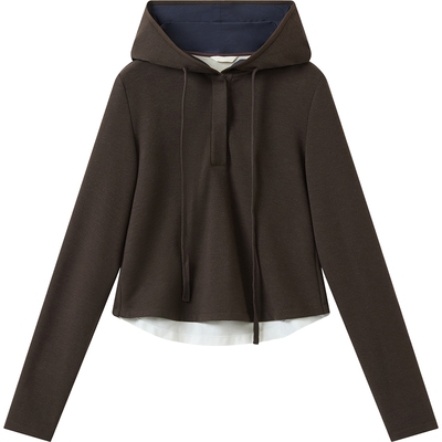 播商场同款修身百搭连帽套头卫衣女25秋冬新款松弛卫衣BDS4VD3012