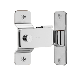 防盗门插销门栓门锁90度不锈钢免打孔锁扣卡扣门拴卫生间门扣搭扣