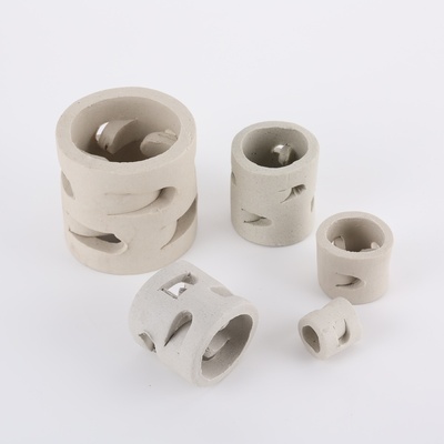 供应陶瓷鲍尔环填料洗涤塔冷却塔38mm50mm陶瓷鲍尔环散堆填料