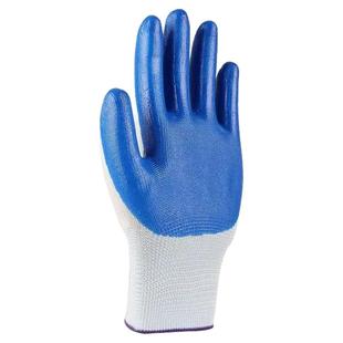 丁晴手套劳保耐磨透气防护工地防滑机械油丁晴劳动维修干活耐用