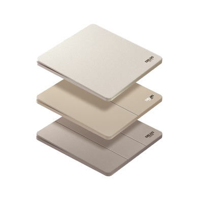 德力西暖白奶油风开关插座面板