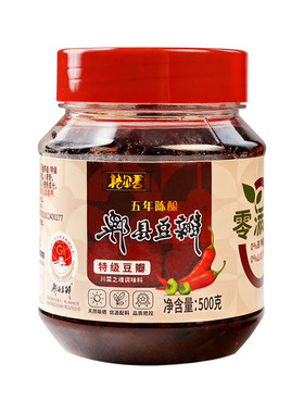 五年陈酿特级郫县豆瓣酱500g瓶装