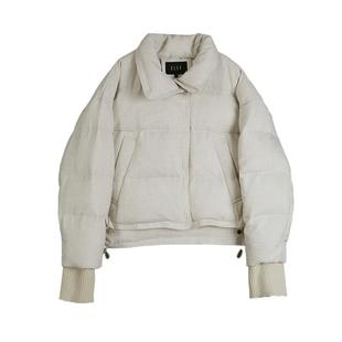 ELLE90白鸭绒宽松立领短款羽绒服女2025冬装新款休闲加厚保暖外套