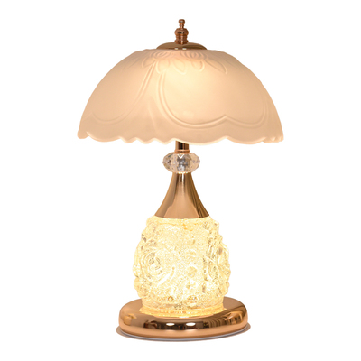 玫瑰水晶台灯卧室床头灯轻奢高级感ins少女风结婚陪嫁长明灯441