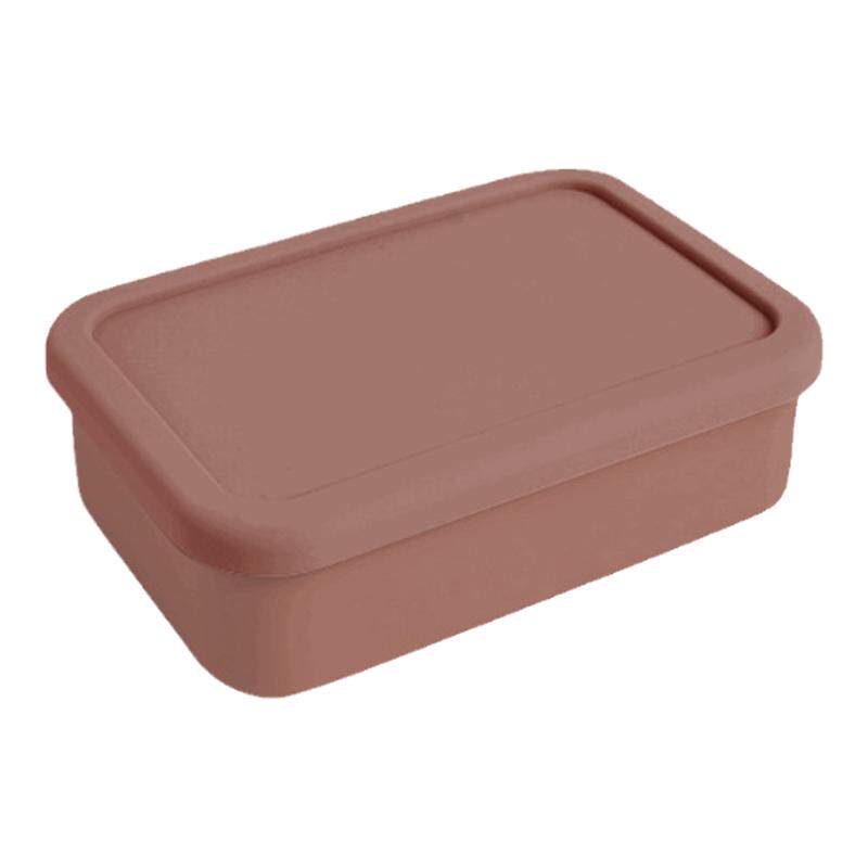 韩式高颜值食品级硅胶饭盒微波减脂餐密封上班学生水果便当盒保鲜
