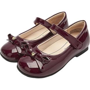 巴拉巴拉女童皮鞋中大童红色公主春秋季新款童鞋宝宝单鞋儿童鞋子