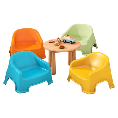 儿童塑料靠背椅【软硅胶防滑垫】