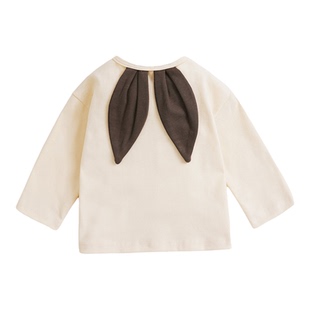 婴儿宝宝2026新款纯棉小兔耳长袖卫衣春秋韩版洋气打底男女宝宝