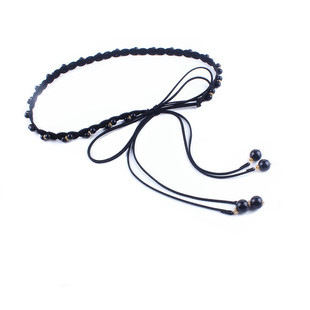 复古风汉服腰链珍珠流苏蝴蝶结配裙子细腰带女装饰百搭打结皮带