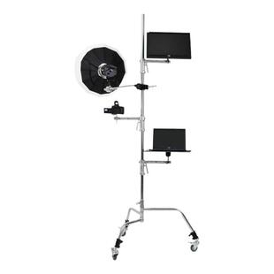 Meking美铿K-8摄影灯相机升降架设备树天地杆支架俯拍单反三脚架重型直播可移动拆卸横臂魔术腿直播平面拍摄