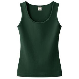 深绿净色吊带背心女夏新款外穿跨栏瑜伽运动无袖内搭棉质打底上衣