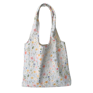 韩版ins田园小碎花帆布包女小清新大容量通勤托特包手提单肩布袋