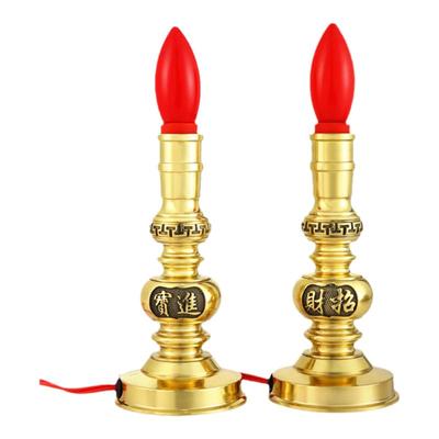 【25新款热销】纯黄铜电子蜡烛灯