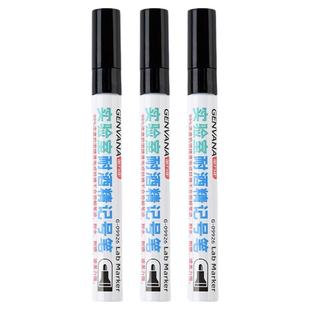 金万年实验室记号笔耐酒精耐水性标记笔防酒精防水不掉色耐晒耐高低温极黑色油性马克笔耳标耳号耳牌标记笔