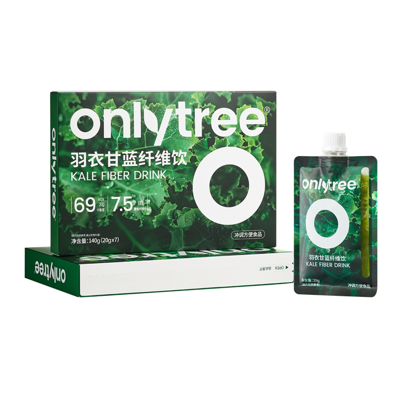 onlytree羽衣甘蓝纤维饮奶昔代餐