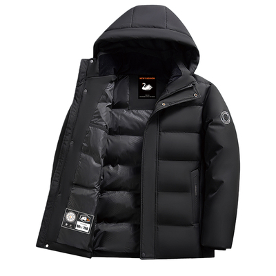 鸭鸭鹅绒羽绒服男短款