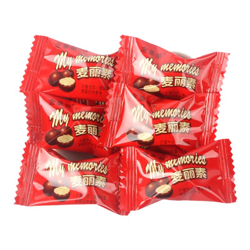 金豪蒂網(wǎng)紅爆款代可可脂涂層巧克力脆心球制品麥麗素散裝零食品