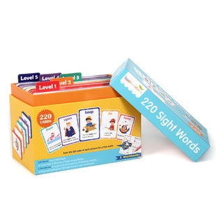 莎林220个高频词卡片Sight Words英语单词卡幼儿启蒙小达人配套书