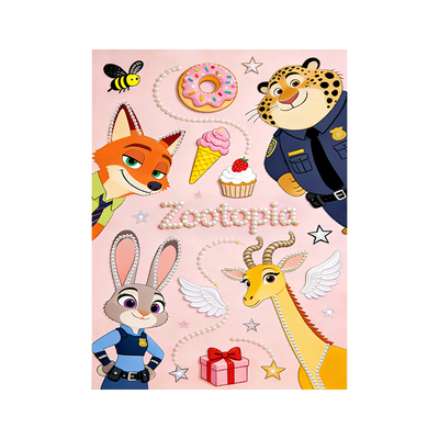 疯狂动物城朱迪尼克创意珍珠画