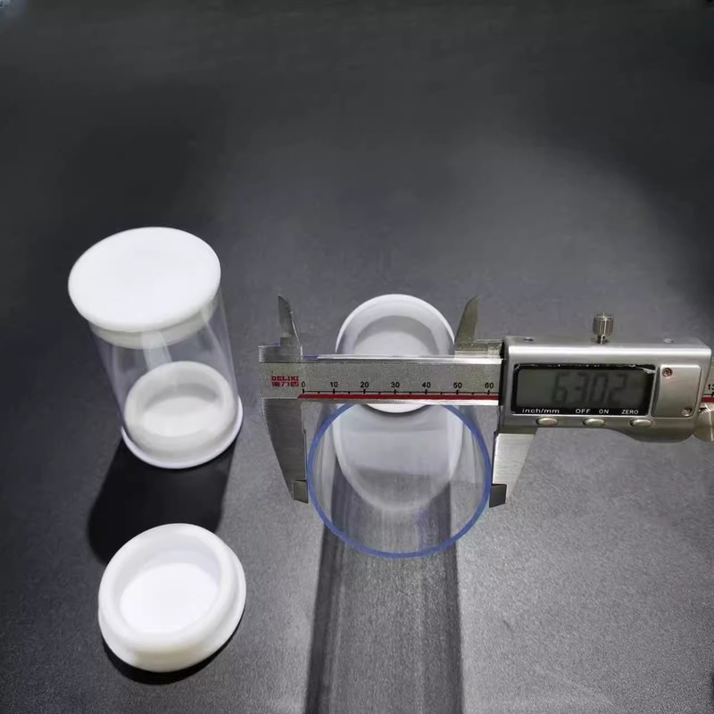 现货带管堵头pc管管圆管包装63收纳管子硬外径管管透明内径pc59