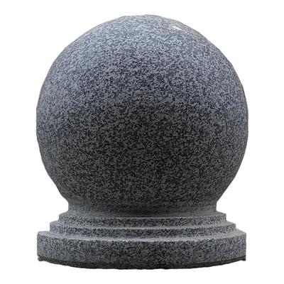 花岗岩门柱大门石球围墙枫叶红挡车路障球大理石石球石墩圆球头石