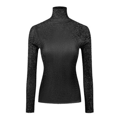 SSPARKLING珠光微透高领打底上衣