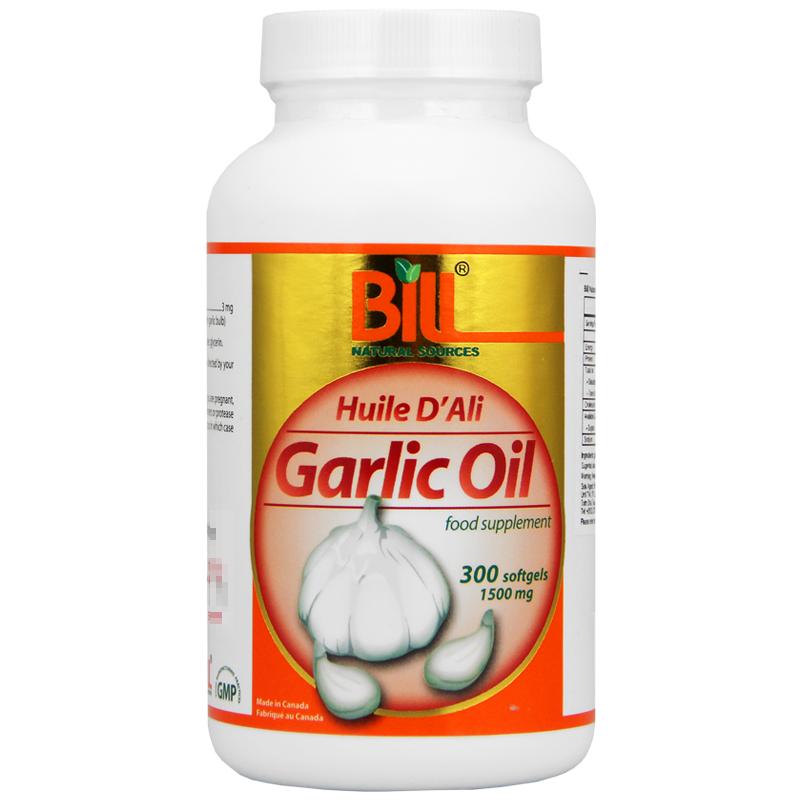 BILL北美进口大蒜油软胶囊高浓缩配方大蒜素加拿大 Garlic Oil