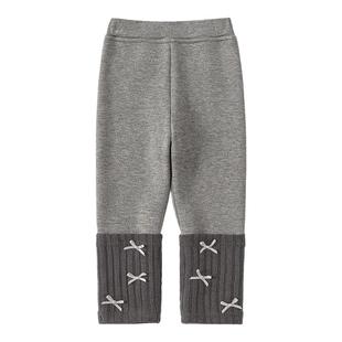 女童裤子女宝宝加绒打底裤冬季新款儿童休闲裤加厚童装长裤秋装潮