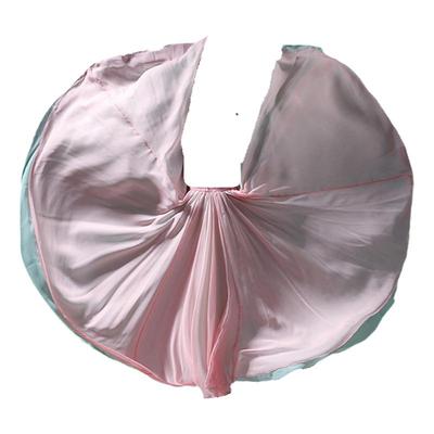 雪纺天丝720度舞蹈大摆裙双层