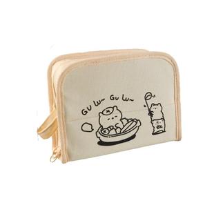 可立式笔袋大容量帆布铅笔袋女孩版初中生简约文艺纯色铅笔盒ins风日系多功能小学生六年级男生文具盒收纳包