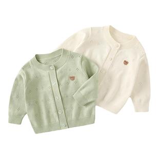 宝宝外套春装婴幼儿毛衣针织开衫上衣2026新款毛线衣男童春秋衣服