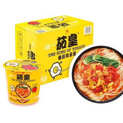 统一茄皇番茄鸡蛋面牛肉面桶装