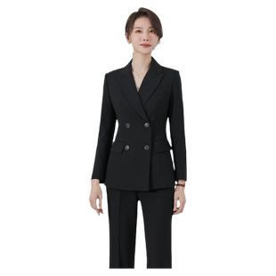 诗璐雅修身西装套装女时尚微喇叭裤商务职业女装高级感洋气工作服