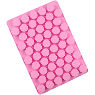 55格小圆柱硅胶巧克力模具火漆蜡立模具diy翻糖圆形软糖滴胶模具