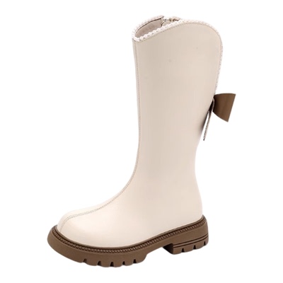 女童高筒靴洋气秋冬加绒软底长靴