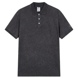 Champion冠军短袖男夏季新款翻领POLO纯色机能潮纯棉T恤情侣