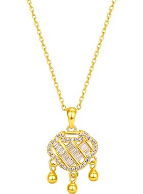 梦金园潮饰品牌FA+925银铃铛项链