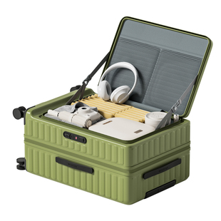 登机行李箱女20寸多功能前侧开盖密码皮箱拉杆箱男旅行箱2025新款