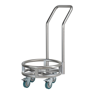 304不锈钢汤桶架子 煤气罐移动底座周转车食堂带轮防锈花盆托盘