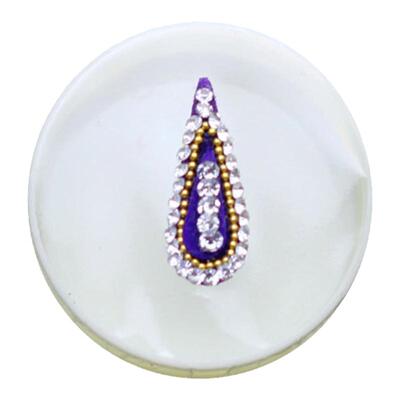 印度风尚进口圆盒水滴bindi绒布