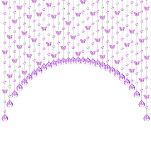 水晶珠帘隔断帘蝴蝶玄关装饰门帘客厅卫生间卧室免打孔风水不缠绕