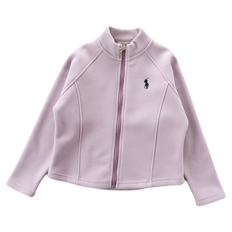 洋气女童加绒立领外套秋冬厚实卫衣儿童校服神器加厚防风保暖上衣