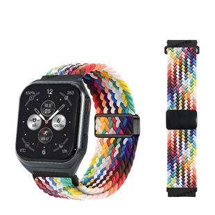 适用安顿4X手表带M5心率健康表尼龙编织表带4xpro卡针腕带4APRO快拆3A磁吸回环3S弹力可调节3X替换表链卡扣