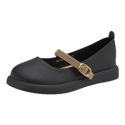 大东法式玛丽珍女鞋2026新款春季平底鞋配裙子圆头巨好看的单鞋女