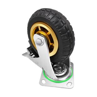 万向轮子大全带刹车平板车手推车静音轮34568寸轻型重型橡胶脚轮