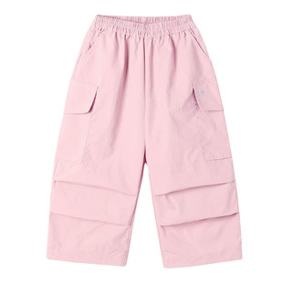 允儿妈女童春季户外印花休闲裤儿童2026新款山系直筒裤宝宝裤子潮